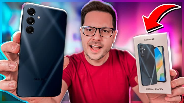 Youtube Video Galaxy A16 5G me IMPRESSIONOU!! O BARATINHO da SAMSUNG com 6 ANOS de ATUALIZAÇÃO!!