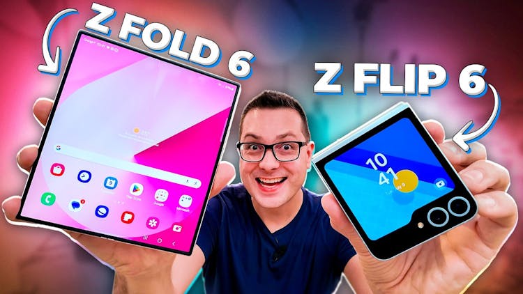 Youtube Video CHEGARAM! Galaxy Z FLIP 6 e Z FOLD 6!! E tem MUITO MAIS: Galaxy Ring, Watch 7 e Buds 3 Pro!