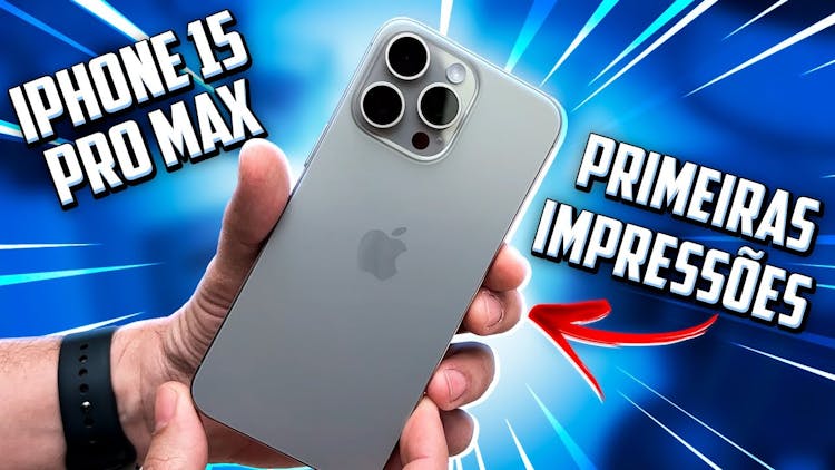Youtube Video iPhone 15 Pro Max!! PRIMEIRAS IMPRESSÕES do MAIS PODEROSO da Apple!