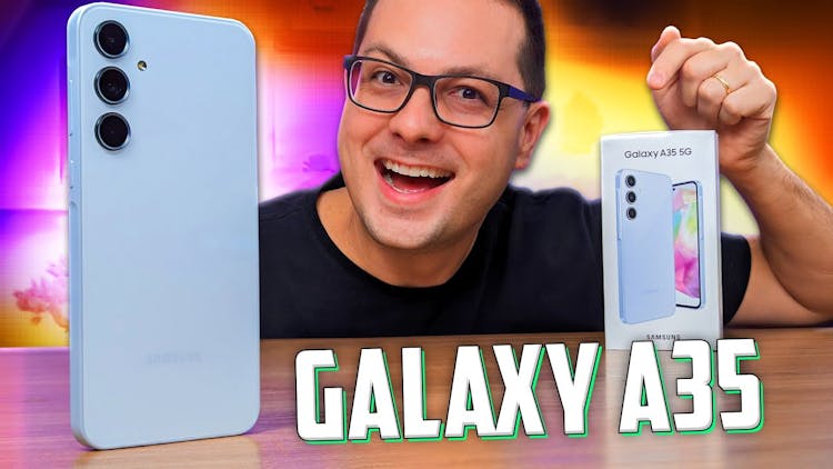 Youtube Video GALAXY A35! O melhor CUSTO BENEFÍCIO da SAMSUNG? Unboxing e IMPRESSÕES!